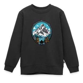 Berge Gebirge - Kinder Premium Organic Sweatshirt - Schwarz - Vorne - AI Model Kid Female (0cm)