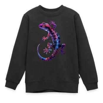 Gecko - Kinder Premium Organic Sweatshirt - Schwarz - Vorne - AI Model Kid Female (0cm)