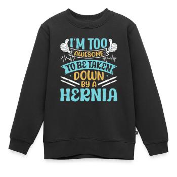 Hernia Surgery - Kids Premium Organic Sweatshirt - black - Front - AI Model Kid Female (0cm)