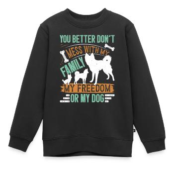 Trèfle d’Alaska Kai - Sweat Premium enfant bio - noir - Devant - AI Model Kid Female (0cm)