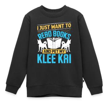 Trèfle d’Alaska Kai - Sweat Premium enfant bio - noir - Devant - AI Model Kid Female (0cm)