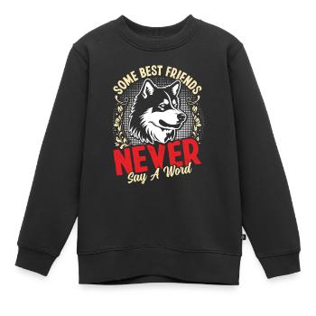 Trèfle d’Alaska Kai - Sweat Premium enfant bio - noir - Devant - AI Model Kid Female (0cm)