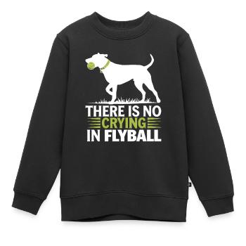 Flyball Sports canins - Sweat Premium enfant bio - noir - Devant - AI Model Kid Female (0cm)