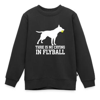 Flyball Sports canins - Sweat Premium enfant bio - noir - Devant - AI Model Kid Female (0cm)