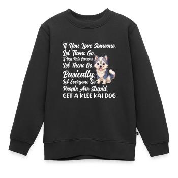 Trèfle d’Alaska Kai - Sweat Premium enfant bio - noir - Devant - AI Model Kid Female (0cm)