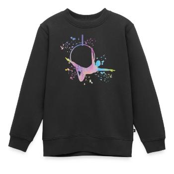 Anneau aérien Aerialist Anneau d’air Lyra - Sweat Premium enfant bio - noir - Devant - AI Model Kid Female (0cm)