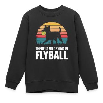 Flyball Sports canins - Sweat Premium enfant bio - noir - Devant - AI Model Kid Female (0cm)