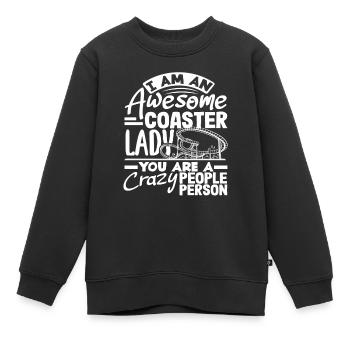 Je suis une grande dame des montagnes russes - Sweat Premium enfant bio - noir - Devant - AI Model Kid Female (0cm)
