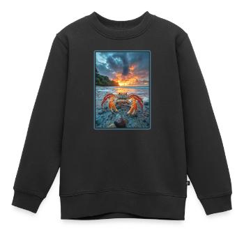Crabe Crabe - Sweat Premium enfant bio - noir - Devant - AI Model Kid Female (0cm)