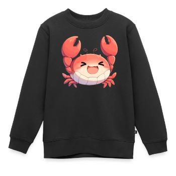 Crabe Crabe - Sweat Premium enfant bio - noir - Devant - AI Model Kid Female (0cm)