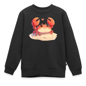 Crabe Crabe - Sweat Premium enfant bio - noir - Devant - AI Model Kid Female (0cm)