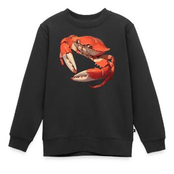 Crabe Crabe - Sweat Premium enfant bio - noir - Devant - AI Model Kid Female (0cm)