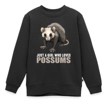 Opossum Opossums - Kinder Premium Organic Sweatshirt - Schwarz - Vorne - AI Model Kid Female (0cm)