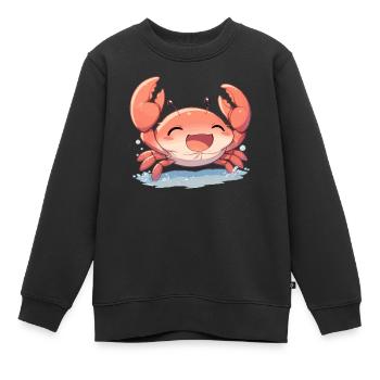 Crabe Crabe - Sweat Premium enfant bio - noir - Devant - AI Model Kid Female (0cm)