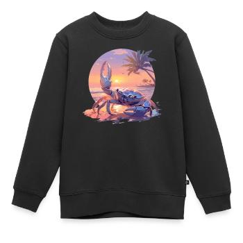 Crabe Crabe - Sweat Premium enfant bio - noir - Devant - AI Model Kid Female (0cm)