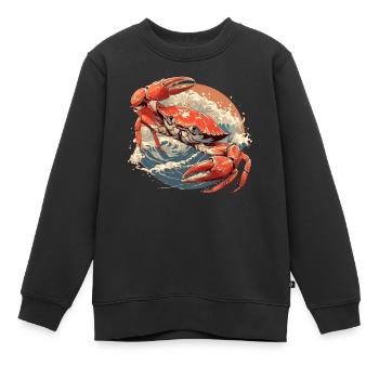 Crabe Crabe - Sweat Premium enfant bio - noir - Devant - AI Model Kid Female (0cm)