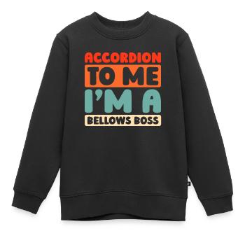 Akkordeon - Kinder Premium Organic Sweatshirt - Schwarz - Vorne - AI Model Kid Female (0cm)