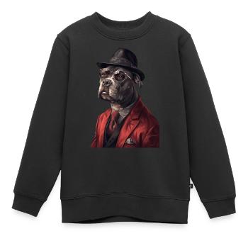 Staffordshire Bullterrier - Kinder Premium Organic Sweatshirt - Schwarz - Vorne - AI Model Kid Female (0cm)