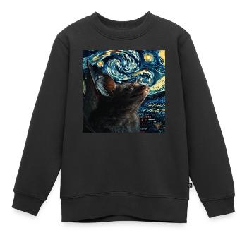 Schläger - Kinder Premium Organic Sweatshirt - Schwarz - Vorne - AI Model Kid Female (0cm)