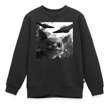 Schläger - Kinder Premium Organic Sweatshirt - Schwarz - Vorne - AI Model Kid Female (0cm)