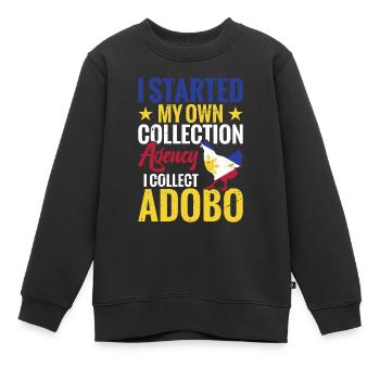 I started my own debt collection agency. I - Kids Premium Organic Sweatshirt - black - Front - AI Model Kid Female (0cm)