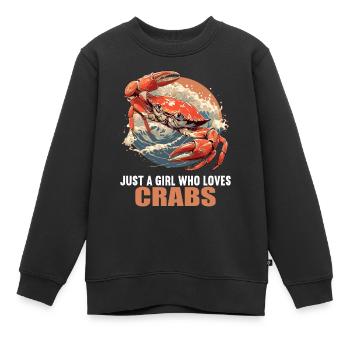 Crabe Crabe - Sweat Premium enfant bio - noir - Devant - AI Model Kid Female (0cm)
