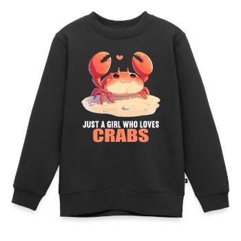 Krabbe Krabben - Kinder Premium Organic Sweatshirt - Schwarz - Vorne - AI Model Kid Female (0cm)