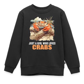 Crabe Crabe - Sweat Premium enfant bio - noir - Devant - AI Model Kid Female (0cm)