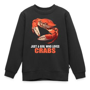 Crabe Crabe - Sweat Premium enfant bio - noir - Devant - AI Model Kid Female (0cm)