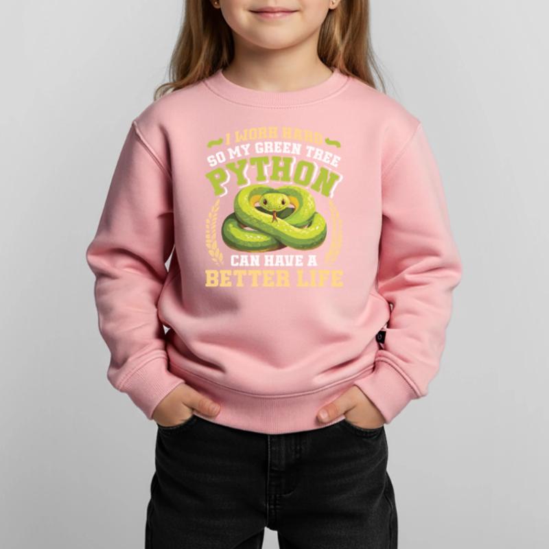 Green Tree Python Kids Premium Organic Sweatshirt