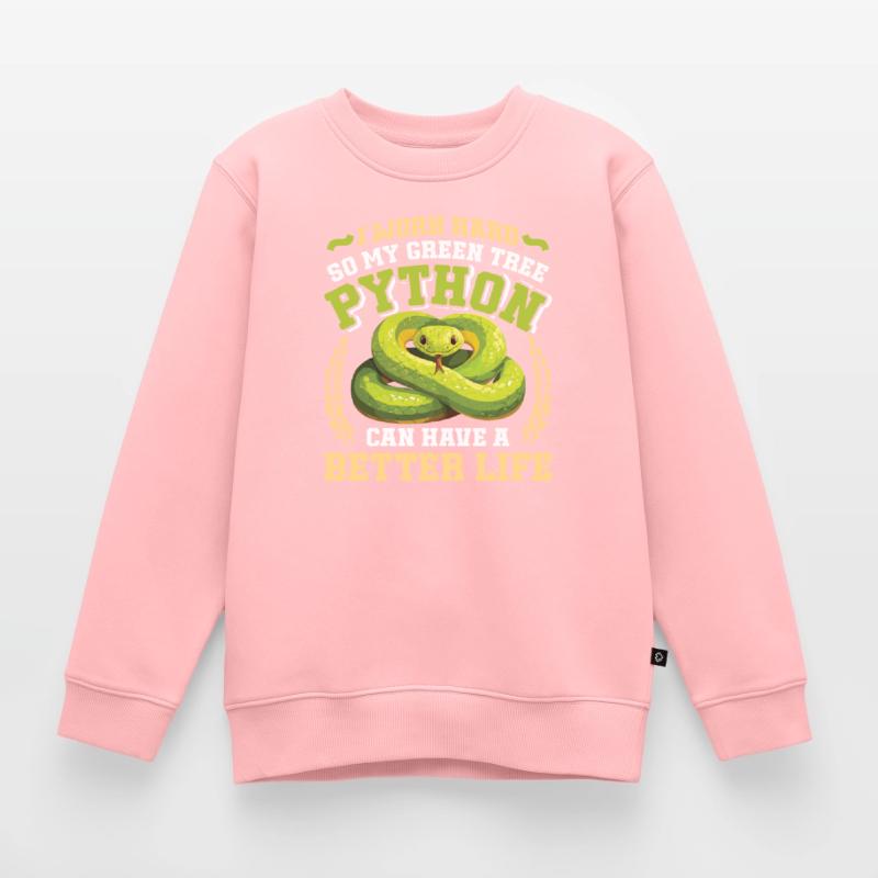 Green Tree Python Kids Premium Organic Sweatshirt