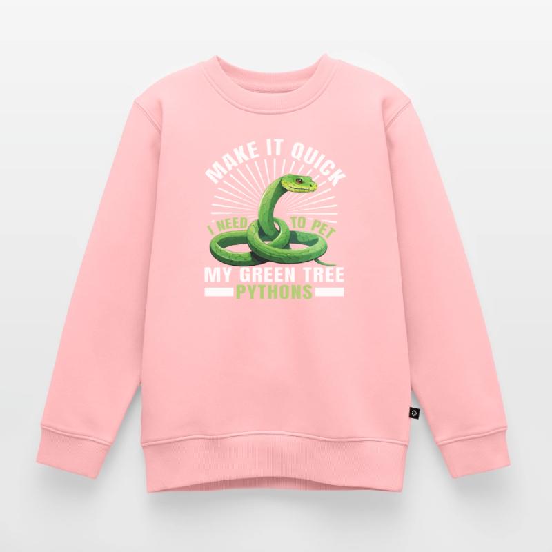 Green Tree Python Kinder Premium Organic Sweatshirt