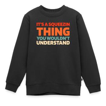 Accordéon - Sweat Premium enfant bio - noir - Devant - AI Model Kid Female (0cm)
