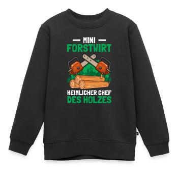 Forestier, Bûcheron, Bûcheron, Forestier, Forestier, Bûcheron, - Sweat Premium enfant bio - noir - Devant - AI Model Kid Female (0cm)