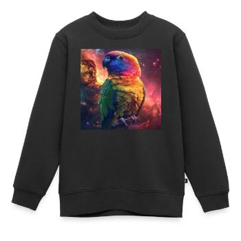 Sittiche - Kinder Premium Organic Sweatshirt - Schwarz - Vorne - AI Model Kid Female (0cm)