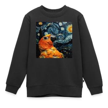 Sittiche - Kinder Premium Organic Sweatshirt - Schwarz - Vorne - AI Model Kid Female (0cm)