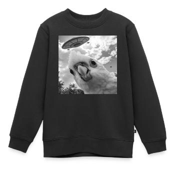 Sittiche - Kinder Premium Organic Sweatshirt - Schwarz - Vorne - AI Model Kid Female (0cm)