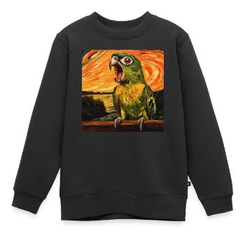 Sittiche - Kinder Premium Organic Sweatshirt - Schwarz - Vorne - AI Model Kid Female (0cm)