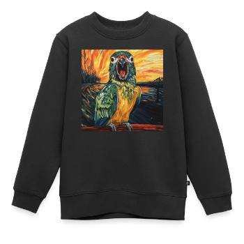 Sittiche - Kinder Premium Organic Sweatshirt - Schwarz - Vorne - AI Model Kid Female (0cm)