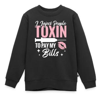 Cosmetic Nurse I Inject People - Kids Premium Organic Sweatshirt - black - Front - AI Model Kid Female (0cm)