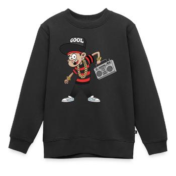 HOMME PUNK - Sweat Premium enfant bio - noir - Devant - AI Model Kid Female (0cm)
