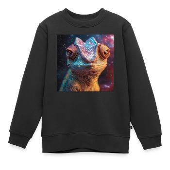 Chamäleon - Kinder Premium Organic Sweatshirt - Schwarz - Vorne - AI Model Kid Female (0cm)