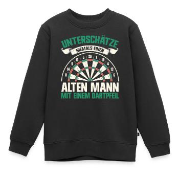 Fléchettes Jeu de fléchettes Jeu de fléchettes Jeu de fléchettes - Sweat Premium enfant bio - noir - Devant - AI Model Kid Female (0cm)