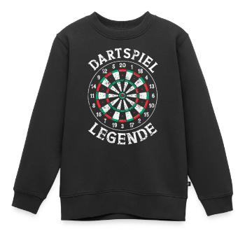 Fléchettes Jeu de fléchettes Jeu de fléchettes Jeu de fléchettes - Sweat Premium enfant bio - noir - Devant - AI Model Kid Female (0cm)