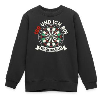 Fléchettes Jeu de fléchettes Jeu de fléchettes Jeu de fléchettes - Sweat Premium enfant bio - noir - Devant - AI Model Kid Female (0cm)