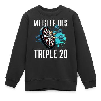 Fléchettes Jeu de fléchettes Jeu de fléchettes Jeu de fléchettes - Sweat Premium enfant bio - noir - Devant - AI Model Kid Female (0cm)