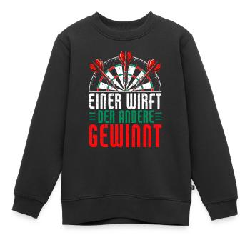 Fléchettes Jeu de fléchettes Jeu de fléchettes Jeu de fléchettes - Sweat Premium enfant bio - noir - Devant - AI Model Kid Female (0cm)