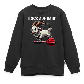 Fléchettes Jeu de fléchettes Jeu de fléchettes Jeu de fléchettes - Sweat Premium enfant bio - noir - Devant - AI Model Kid Female (0cm)