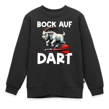 Fléchettes Jeu de fléchettes Jeu de fléchettes Jeu de fléchettes - Sweat Premium enfant bio - noir - Devant - AI Model Kid Female (0cm)