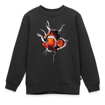 Clownfisch - Kinder Premium Organic Sweatshirt - Schwarz - Vorne - AI Model Kid Female (0cm)